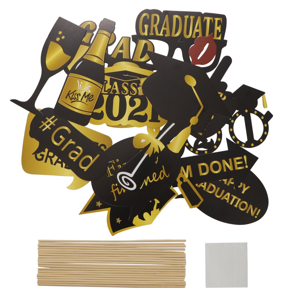 18pcs 2021Graduation Party Shooting Props Party Photography Props Photo Supplies