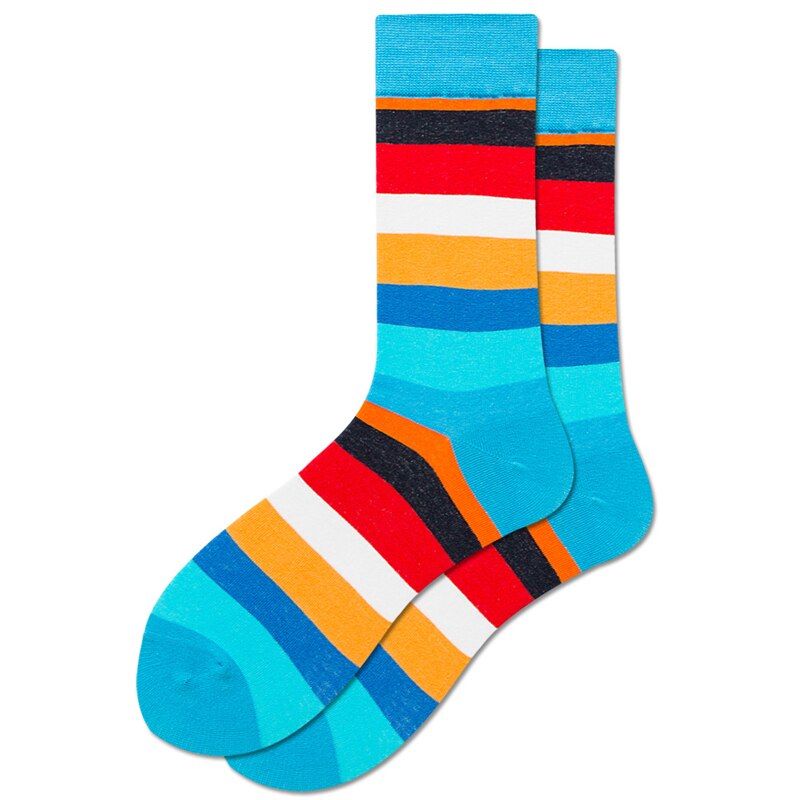 Men Socks Combed Cotton Colorful Happy Funny Sock Casual Long Mens Compression Socks Calcetines Ciclismo Hombre: WZ135-003