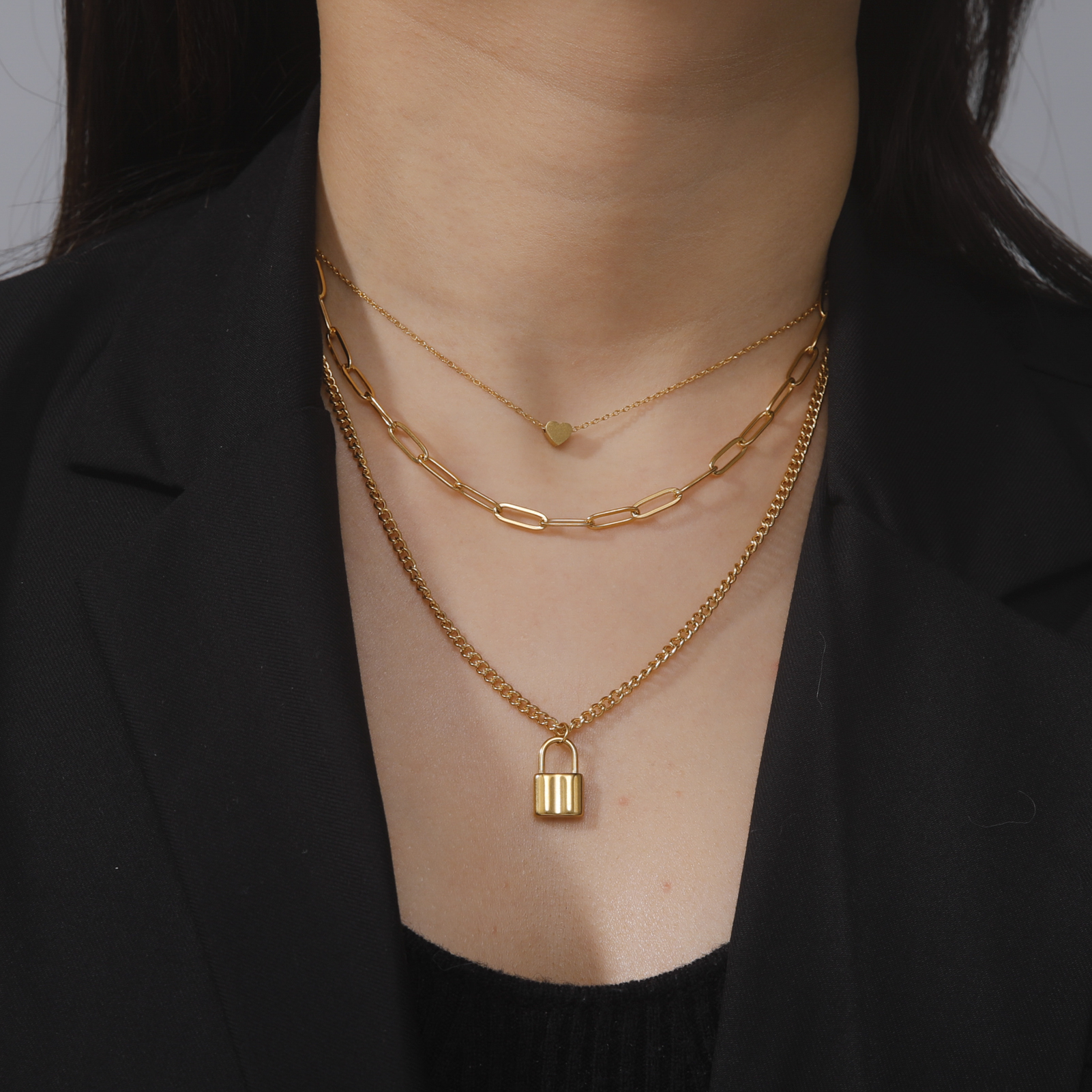 EUEAVAN 5 llaveros en forma de corazón joyas colgantes de acero inoxidable para hacer collar pulsera DIY accesorios de San Valentín