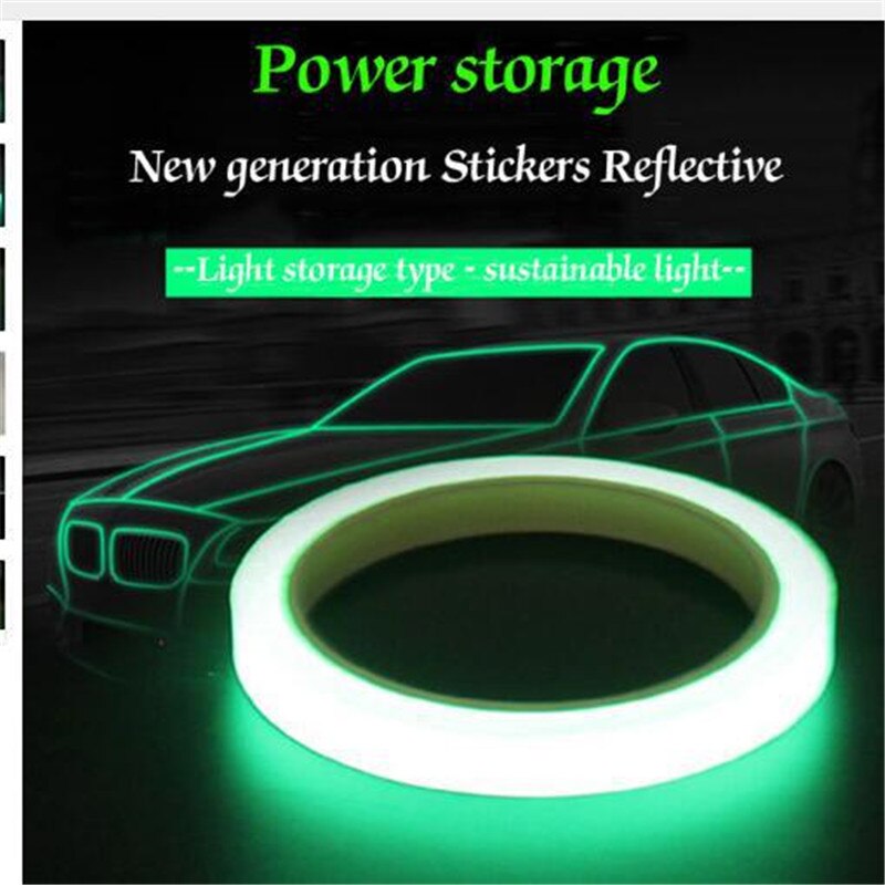 8 meter fietsstuurkraan zelfklevende glow in the dark veiligheidstape woondecoratie waarschuwingstape fietsaccessoires