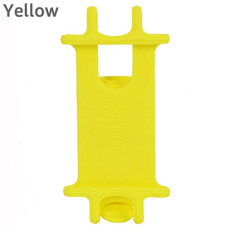 Uniwersalny silikonowy uchwyt rowerowy na telefon komórkowy Uchwyt motocyklowy na kierownicę Stojak na iPhone 12 11 Pro Max XS Xiaomi: YELLOW