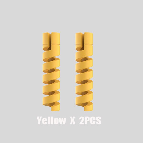Wire oplot na kable klip kabel do ładowarki Protector do telefonów uchwyt na kabel USB zarządzanie kablami organizer do kabli do myszy słuchawki: 2PCS Yellow