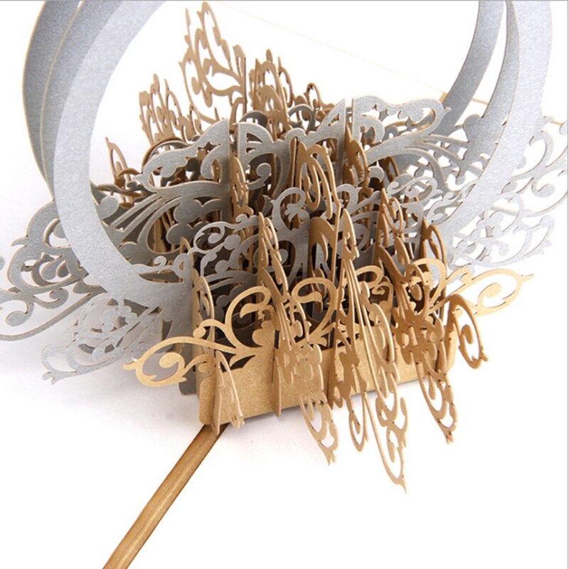 3D Pop Up Ring Wedding Invitation Card Birthday Christmas Mother&#39;s Day Gif