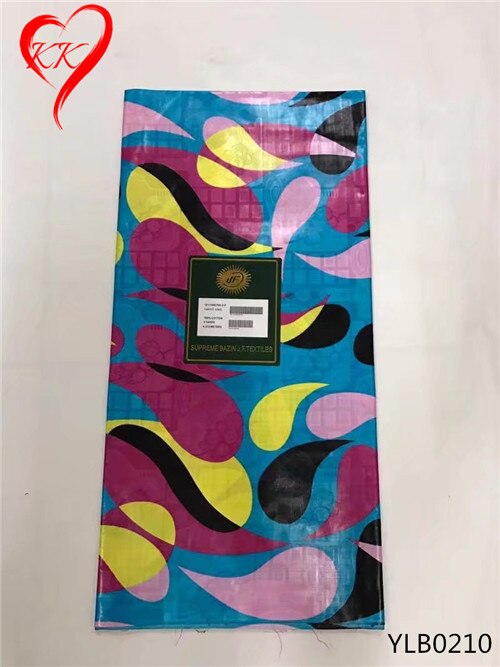 Beau tissu bazin 100% coton bazin riche getzner africain bazin riche tissu pour les femmes robes YLB0207-YLB0212: YLB0210