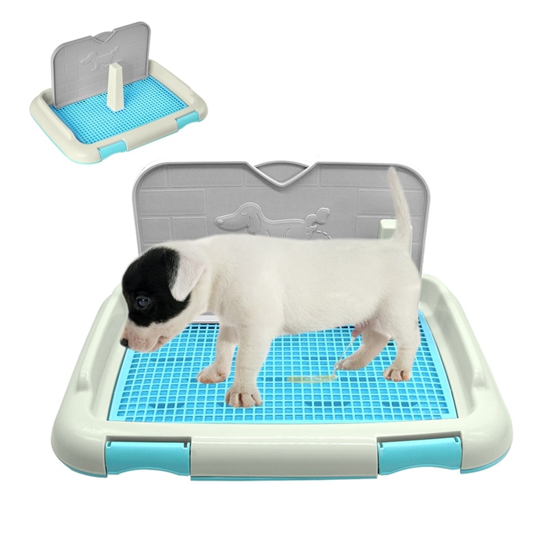 Portable Pet Indoor Toilet For Dogs Wc For Dogs Dog Toilet Tray Potty Training Easy To Clean Simulation Wall,No-Torn Puppy Pad