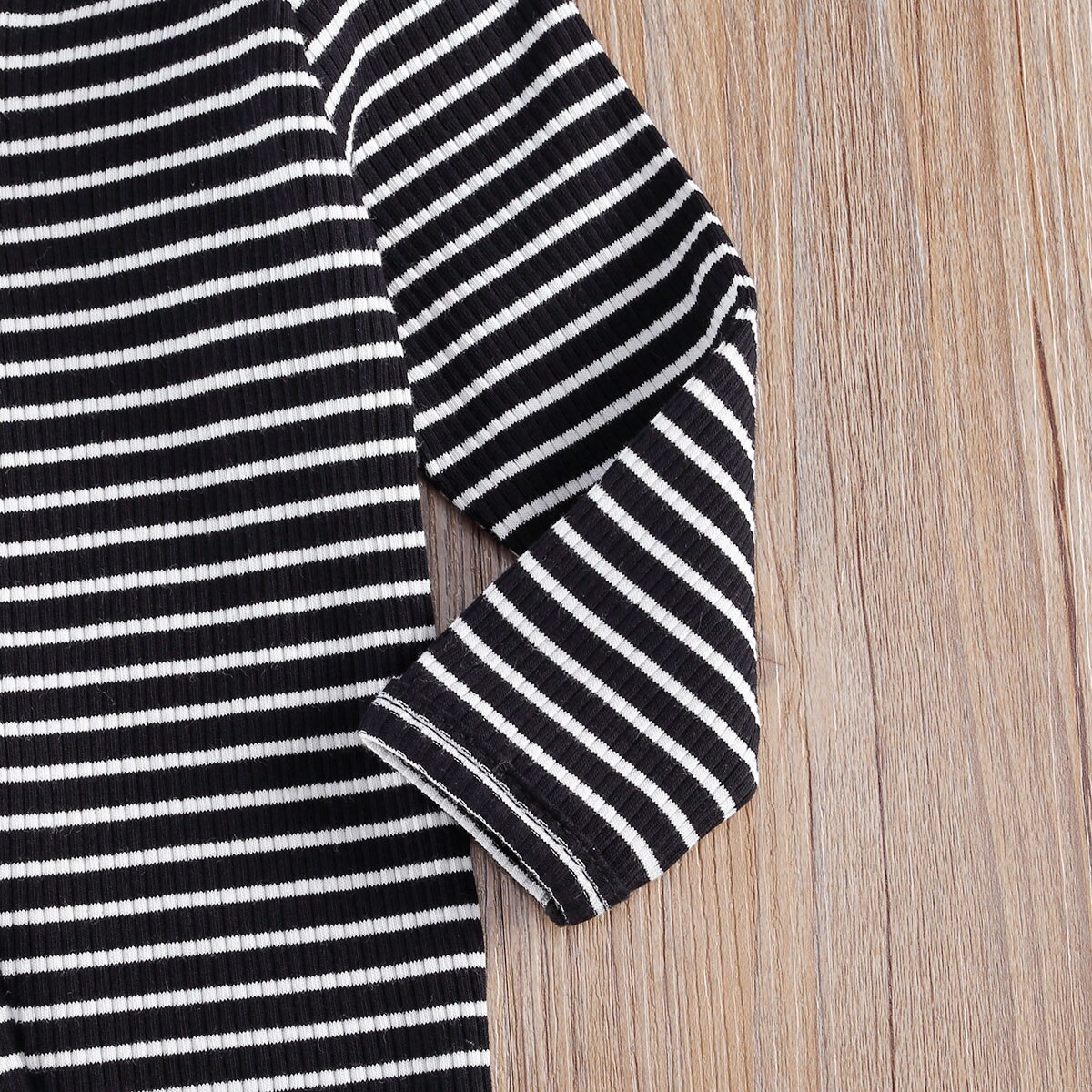 coton automne infantile bébé garçons filles rayé fermeture à glissière barboteuse à manches longues maison vêtements 0-18 mois