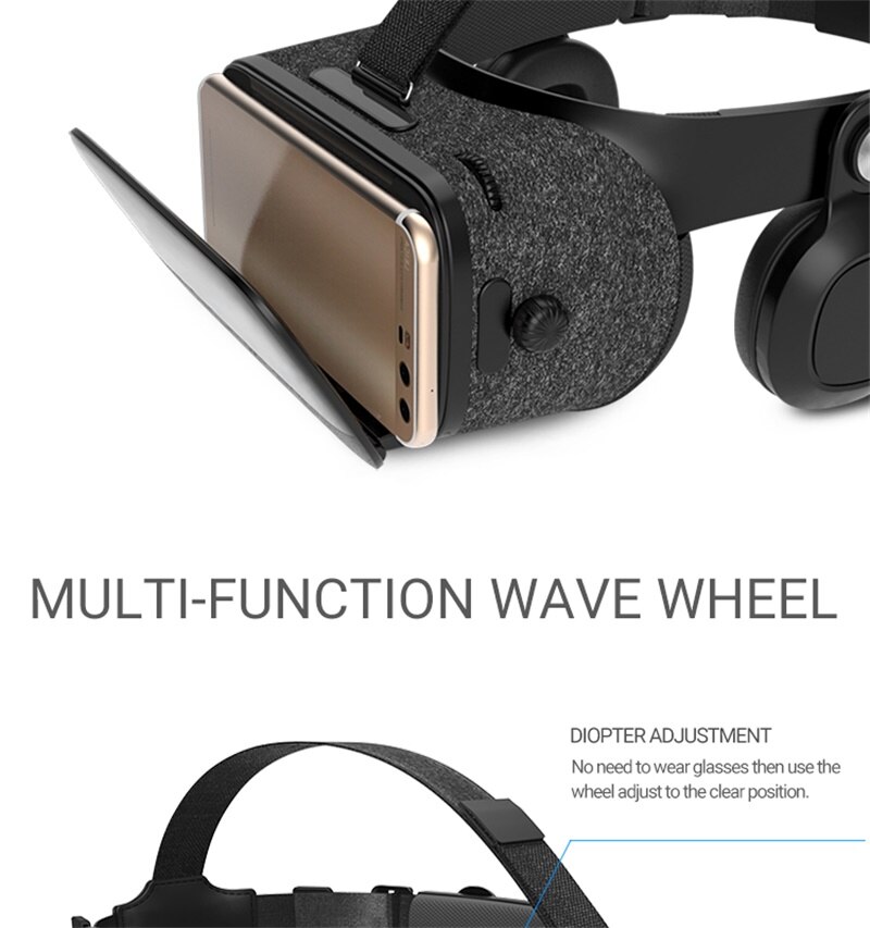 Vr lasit 3d vr kuulokkeet virtuaalitodellisuus kypärä videopeli älylasit suojalasit xiaomi huawei iphone puhelimeen