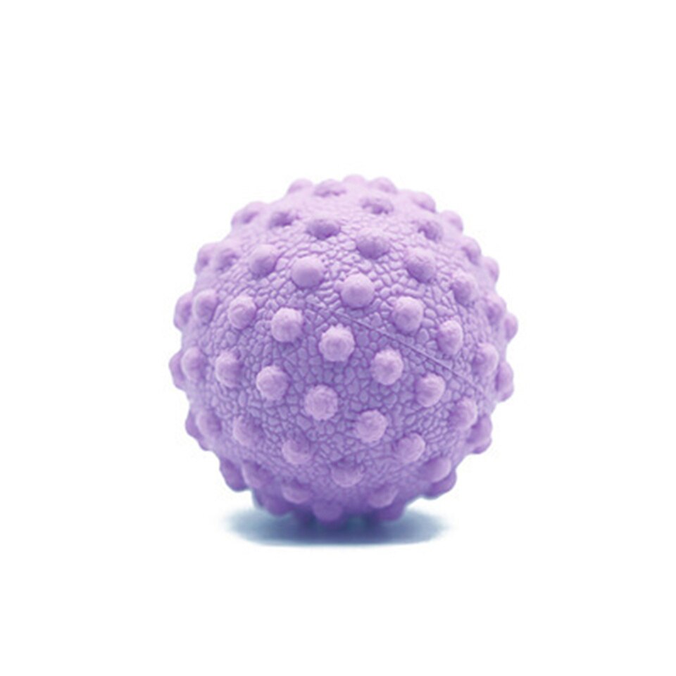 TPR – boule de Massage pour Relaxation musculaire, pour soulager les douleurs du corps, du cou, des jambes, du dos et du pied: Round Ball-Purple