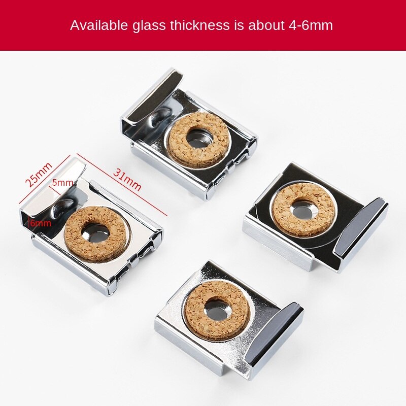 4PCS Glass Fixed Clip Mirror Clip Adjustable Mirror Bracket Hanging Holder Mirror Glass Wall Hanging Fixing Clips Hardware Tool