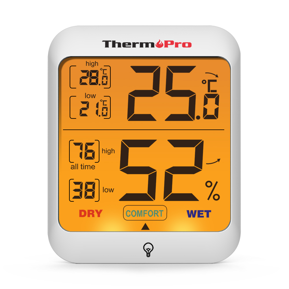 Thermopro TP53 Indoor Digitale Thermometers Hygrometer Vochtigheid Weerstation Voor Thuis Kamer Thermometer Met Touch Back Light