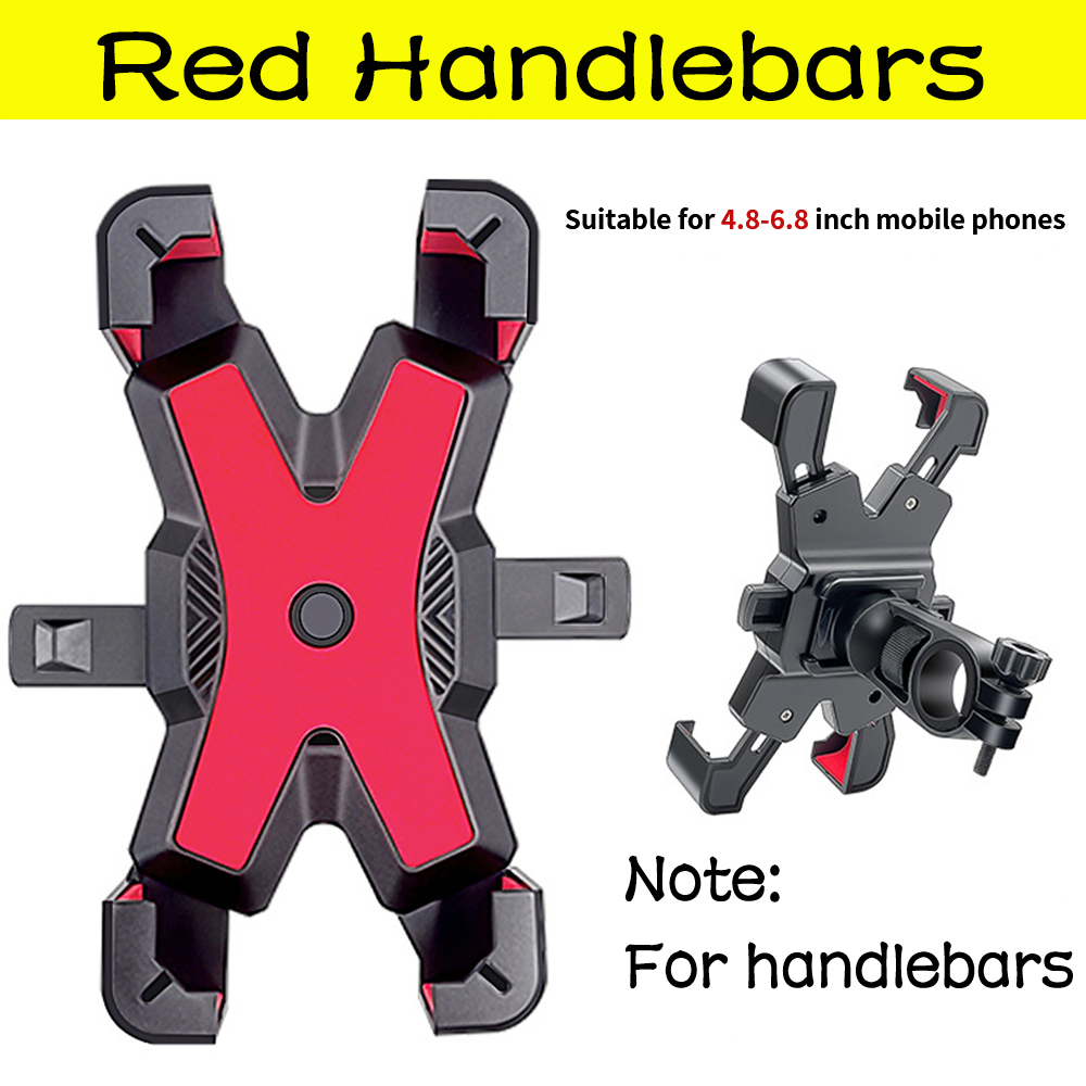 Bike Phone Holder Motorcycle Universal Bicycle handlebar Rearview Mirrors Bracket for 7.2 Inch Mobile Phone Stent Shockproof: WHITE