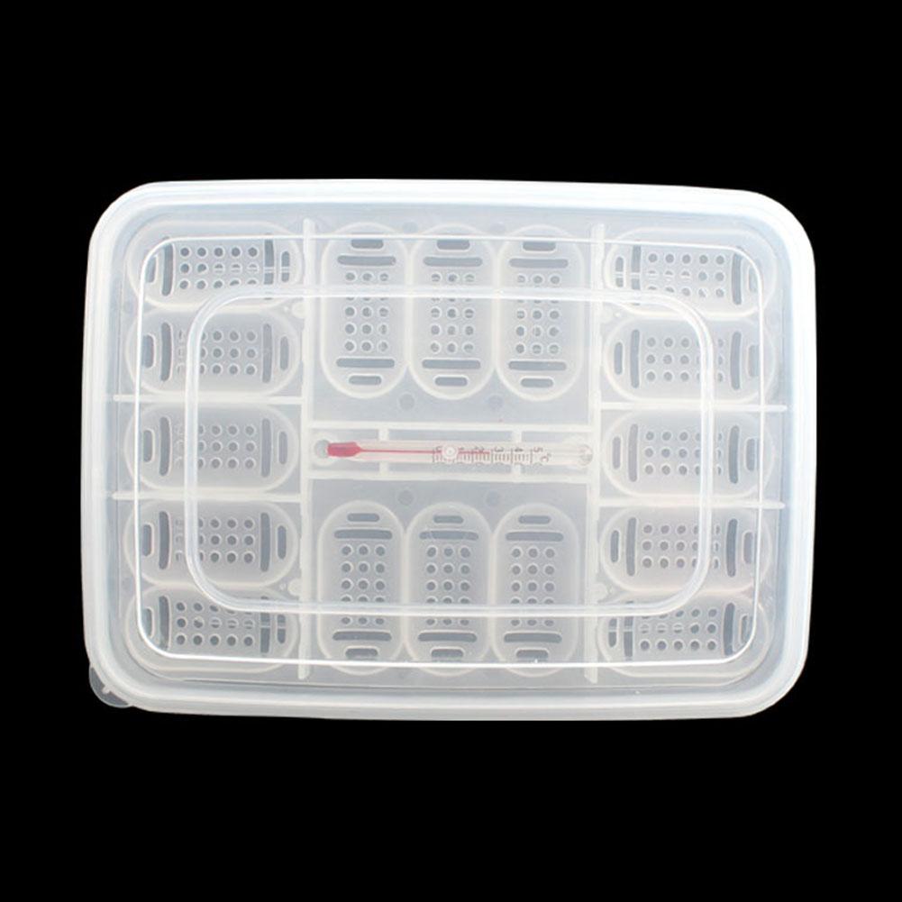 Eggs Hatcher Box Terrarium Incubation Tool Pet Reptile Lizard Snake Gecko 16 Grids Egg Hatchery-Breeding Box Case Incubator