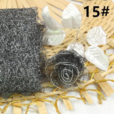 1pcs Making Flower Stocking Gold/Silver Silk Flower Accessories Decor DIY Nylon Flower Material Artificial Flower For Wedding: 15