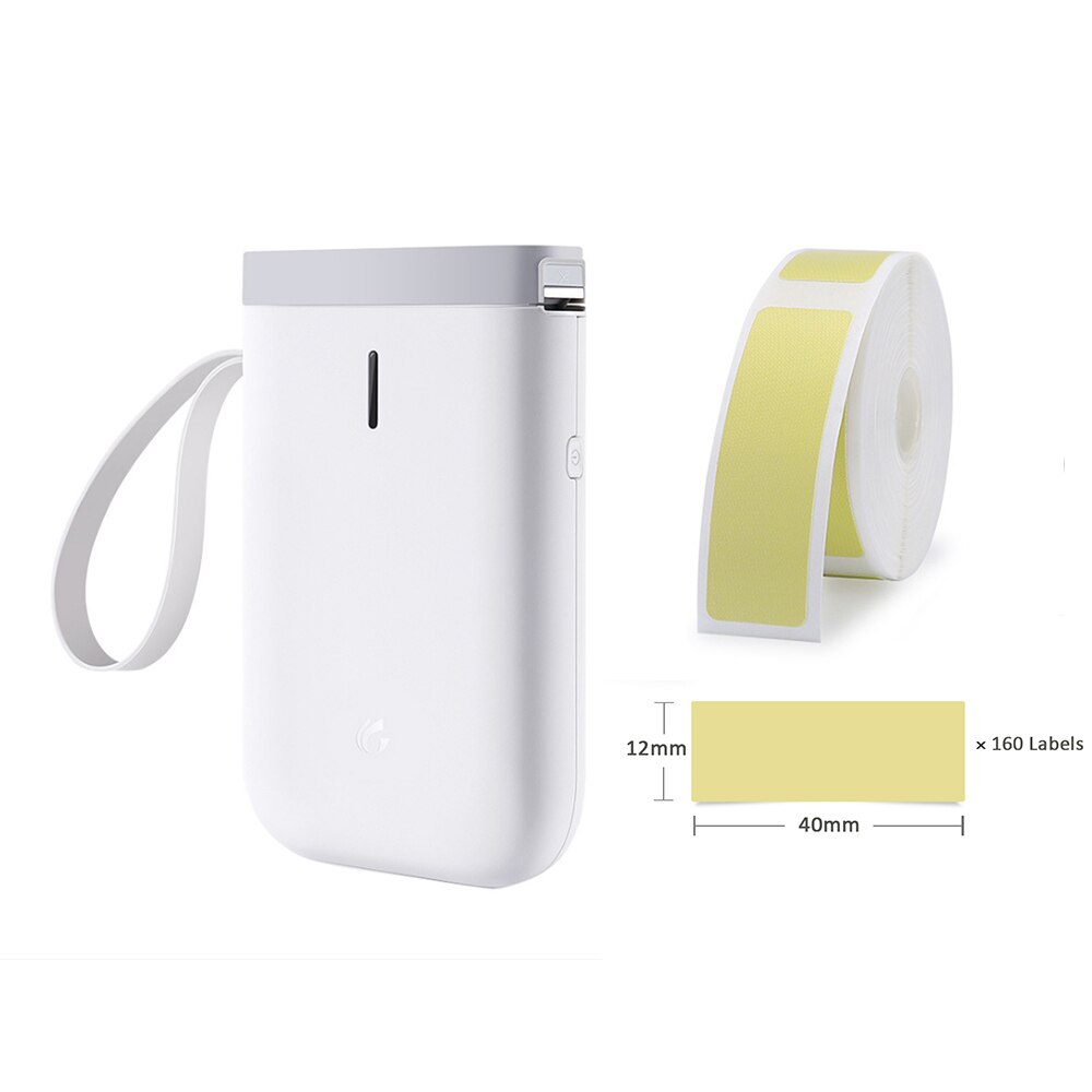 Wireless printer Pocket D11 Label Printer Portable BT Thermal Printer Price Sticker Fast Printing Machine for Home and Office: with 1 Yellow tape