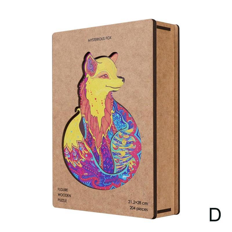 Puzzel Houten Puzzel Cartoon Dier Houten Legpuzzels Speelgoed Vroege Educatief Speelgoed Kerst Cadeau Voor Kinderen Cartoon Lion Dragon: D