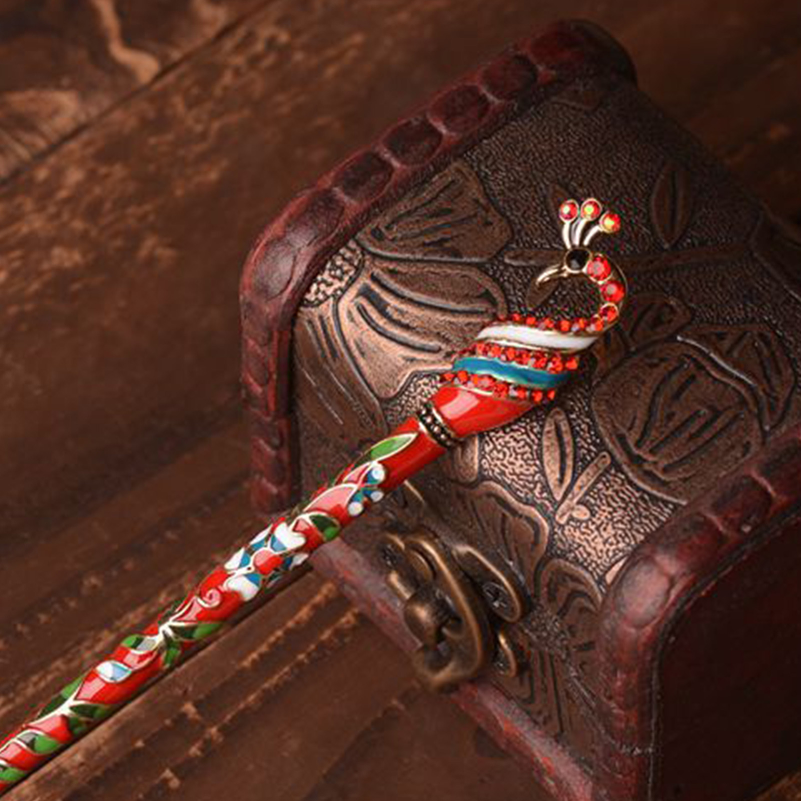 Chińskie spinki do włosów w starożytnym stylu imitacje jadeitu nakrycia głowy klasyczne pałeczki do włosów dla kobiet Cheongsam akcesoria do włosów ML
