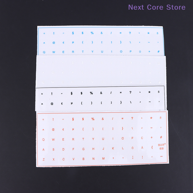 Naklejka na klawiaturę laptopa, pojedyncza folia z pęsetą, niemiecka folia do zrywania, uniwersalna przezroczysta naklejka