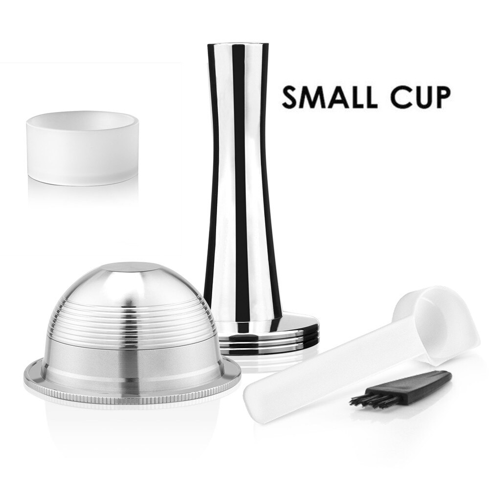 ICafilasSVIP Stianless Steel Reusable Vertuoline Capsule For Nespresso Vertuo Coffee Filter Espresso For Vertuo Plus: Ivory