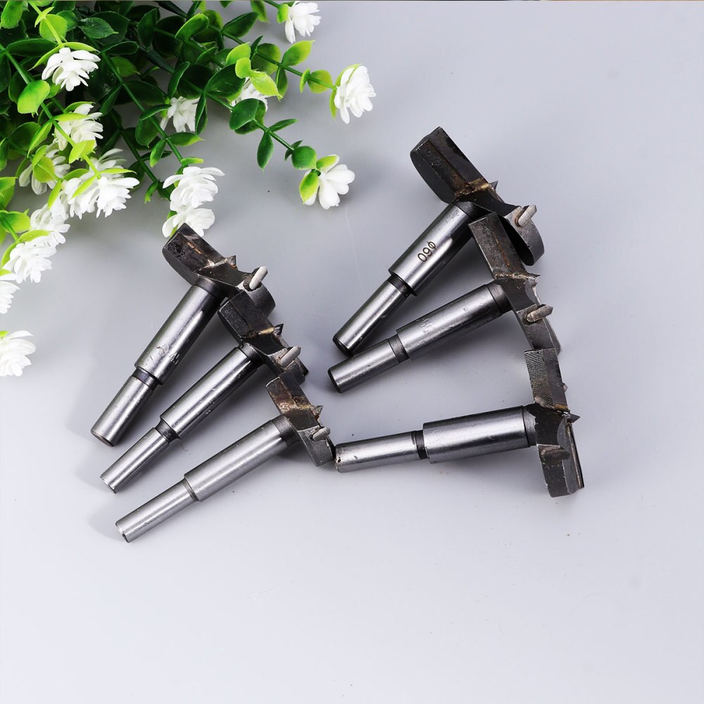 10Pcs Auger Boor Set Hout Cutter Inbussleutel Houtbewerking Gat Voor Power Tools 15Mm 20Mm 25mm 30Mm 35Mm 40Mm 45Mm 50Mm 55