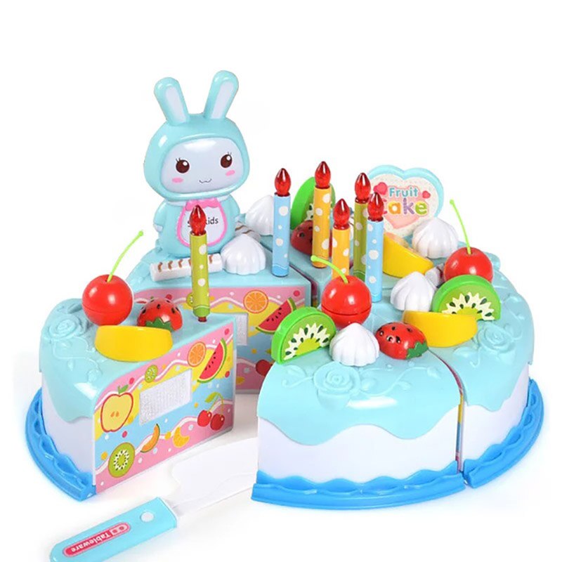 Cucina Giocattolo Torta Cibo Fai Da Te Giochi Di Imitazione di Frutta di Taglio del Giocattolo Di Compleanno Ragazze Dei Ragazzi del regalo per I Bambini Capretti Del bambino Educativi di plastica