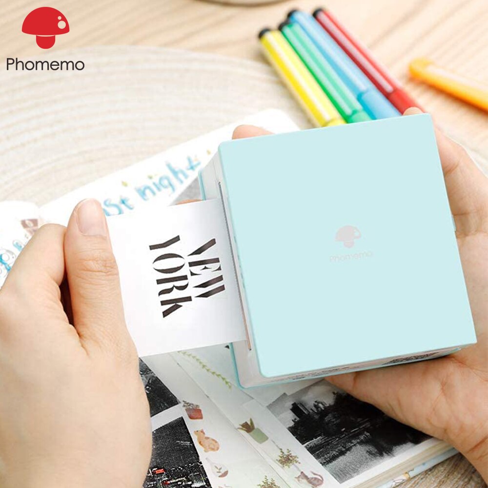 Phomemo M02 Portable Label Printer Mini Bluetooth Thermal Photo Printer for Learning Assistance, Study Notes, Journal Fun