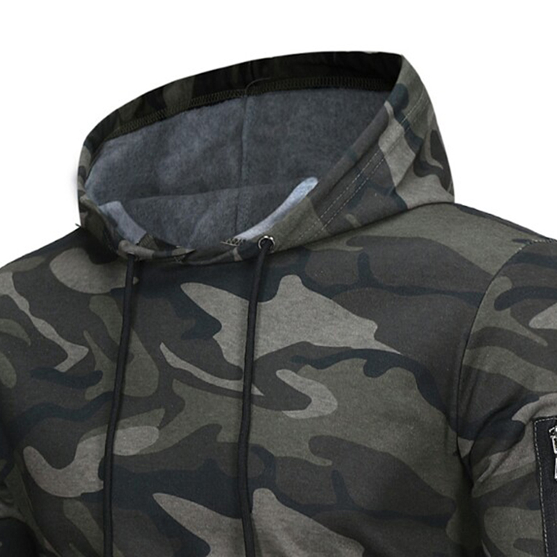 Autumn And Winter Outdoor Sports Hoodie Loose Camouflage Hoodie men&#39;s Sports Track Suit Gym Fitness Training Sports Top