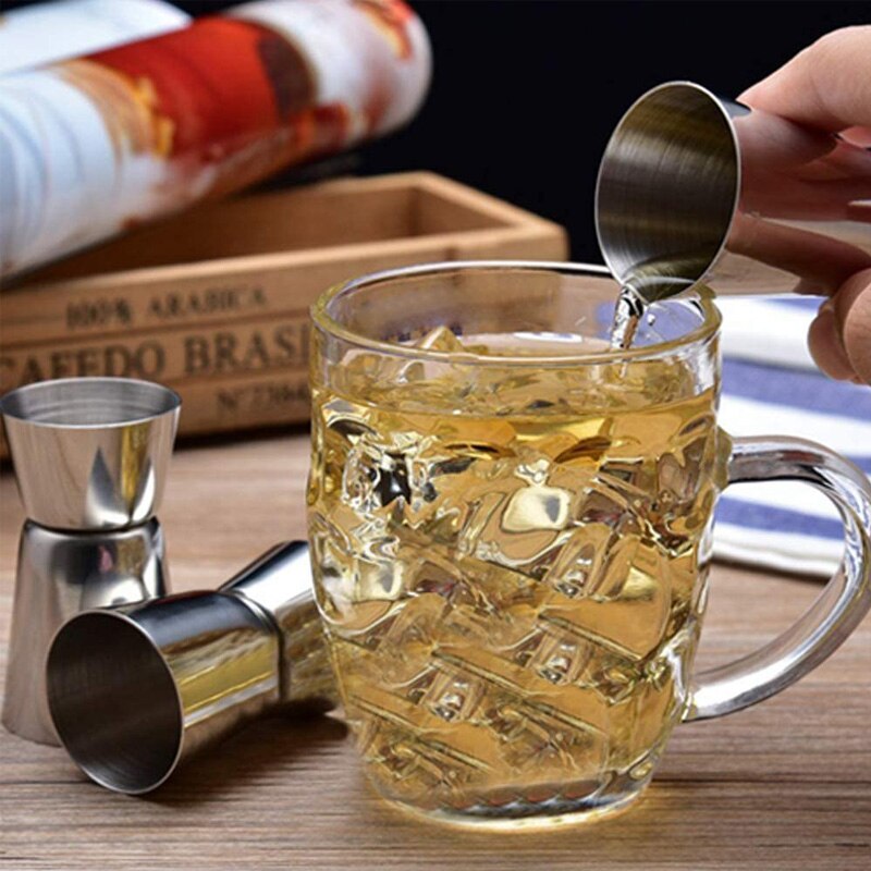 25/50Ml Rvs Cocktail Shaker Dubbele Kop Meet Cup Restaurant Speciale Cocktail Glas Maatregel Jigger Keuken gadgets