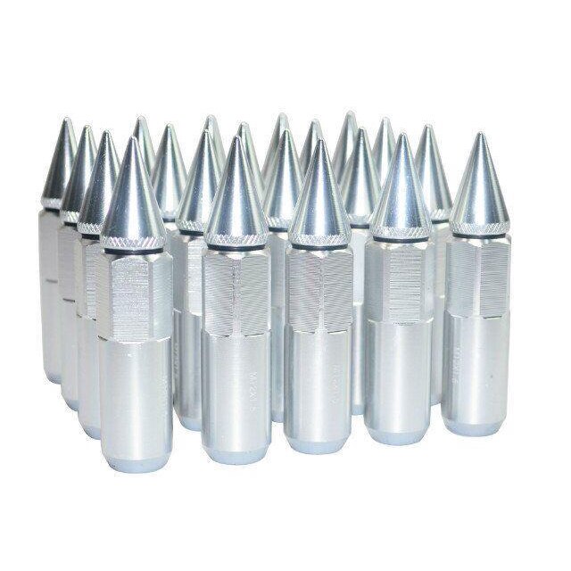 Vr  - 20 stk aluminium forlenget tuner hjulmutter med pigg for hjul/felger  m12 x 1.5 vr- elbn 1215
