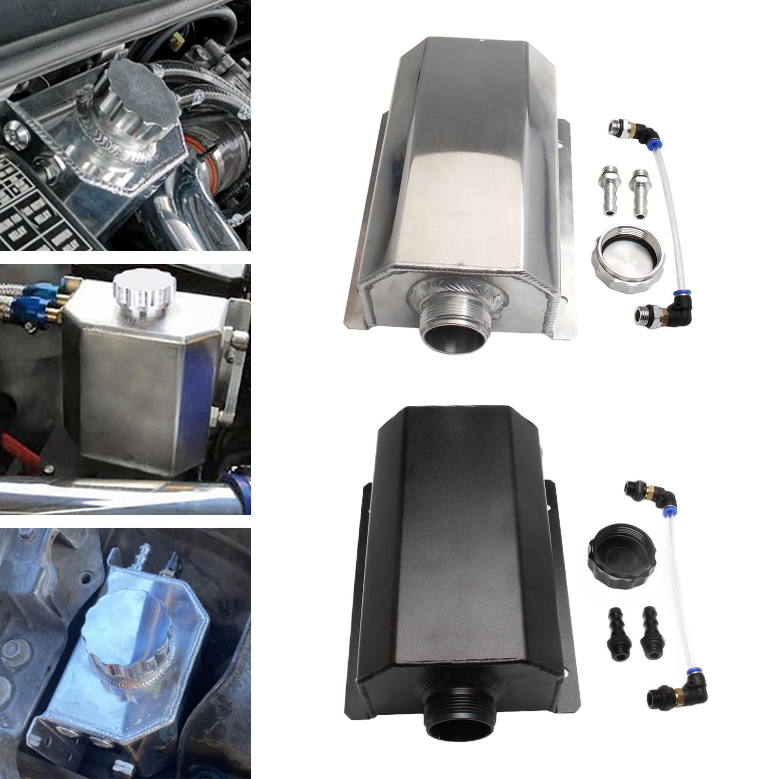 Oil Catch Can Tank 2L Coolant Radiator Overflow Tank Aluminum Reservoir Oil Can Tank Direct Replaces Accessories Easy to Install