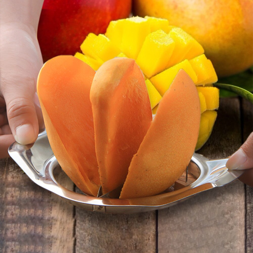 1pc Stainless Steel Mango Cut Pitter Mango Core Remover Splitter Fruit Peach Slicer Cutter Kitchen Gadget Accessories