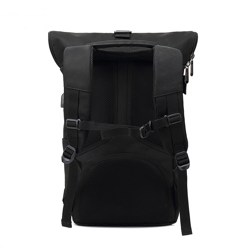 Mochila para hombre OZUKO, Mochila para portátil antirrobo con carga USB negra, Mochila de viaje a la para hombre, Mochila escolar universitaria de gran capacidad