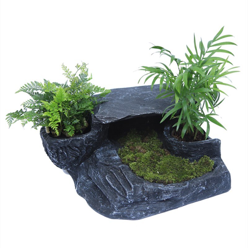 Turtle Basking Platform Tortoise Climbing Ramp Shale Reptile Resting Terrace Hiding Cave Terrarium Aquarium Decoration