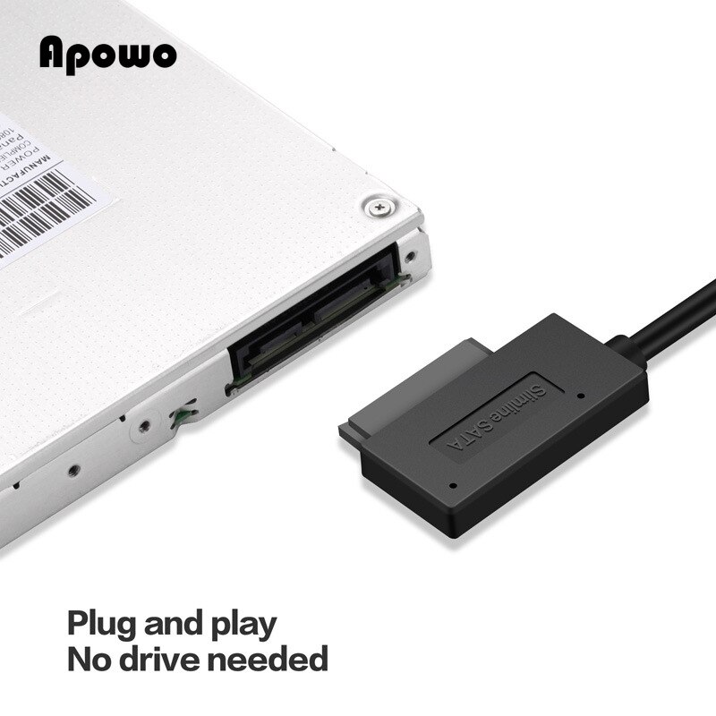 Usb 2.0 Naar Mini Sata Ii 7 + 6 13Pin Adapter Converter Kabel Voor Laptop Dvd/Cd Rom slimline Drive Op Voorraad