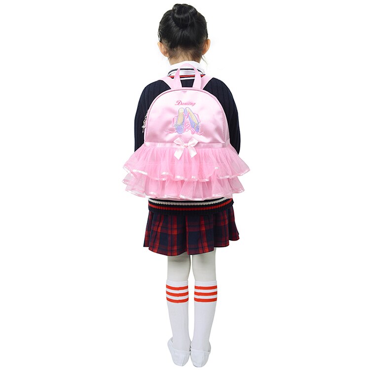 Pige danse taske til piger danse ballet taske til piger baby børn pink blonder ballerina taske børn gymnastik broderet rygsæk