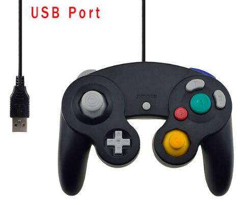 Top Wired Game Controller Gamepad Joystick forNGC NINTENDO GC Game Cube For Platinum fast ship: USB Interface Blsck