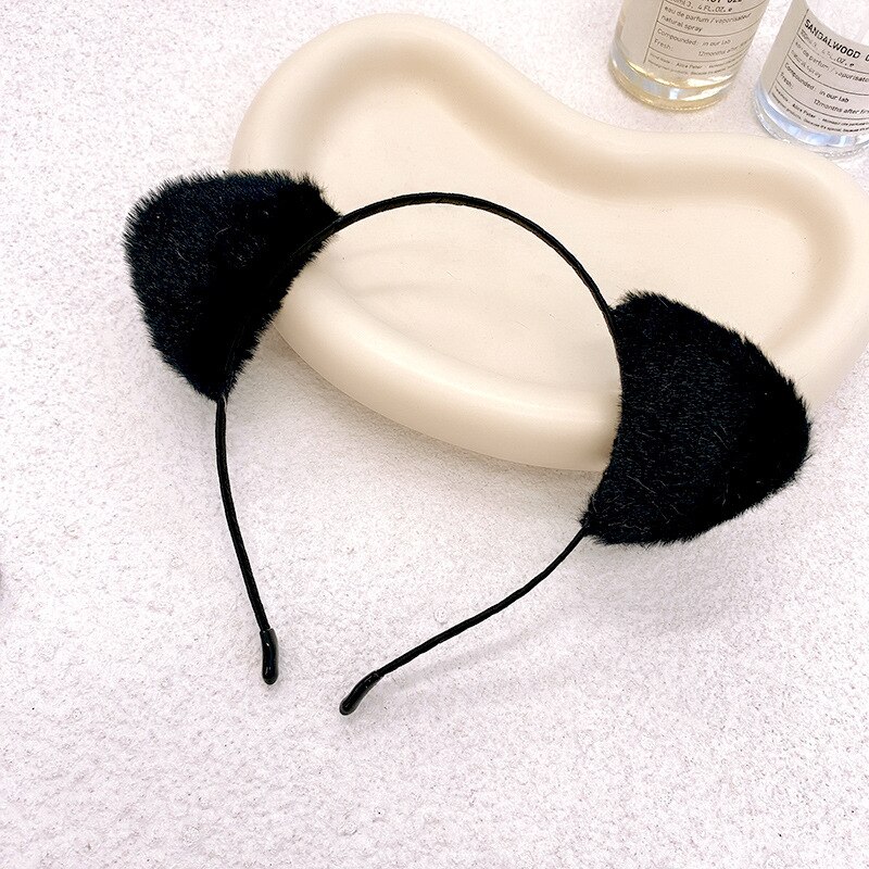 Leuke Kat Oren Pluche Hoofdband Vrouwelijke Haarspeld Pony Haarband Meisje Japanse Mode Haaraccessoires Haar Bundel: 2