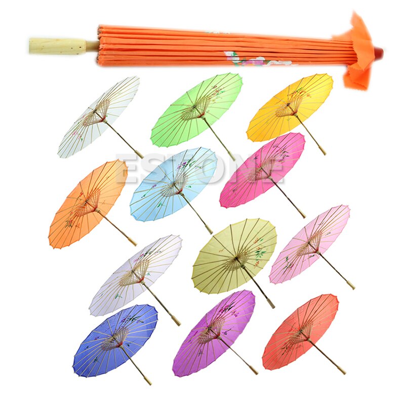 Japanese Chinese Umbrella Art Deco Painted Parasol Umbrellas