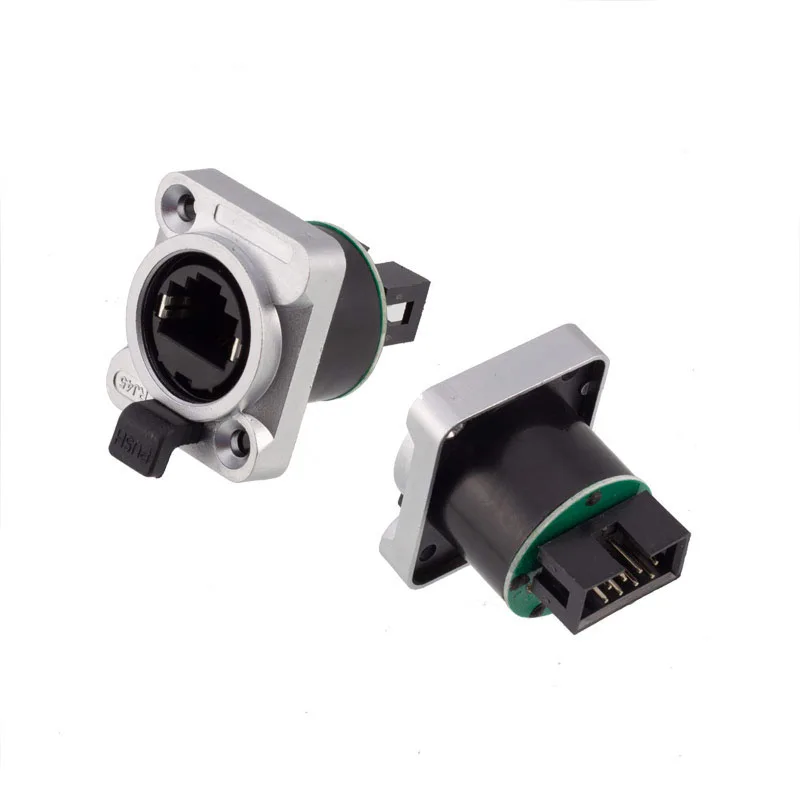 Waterproof 8P8C Cat5e RJ45 Connector Plug Socket Panel Mount Network Ethernet Extension Interface Outdoor LAN Signal Adapter: MULTI