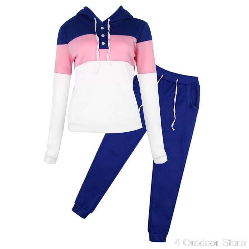 Women Casual Tracksuit Hoodie Sweatshirt Sweater Pants Sports Jogger Outfits Set O01 20