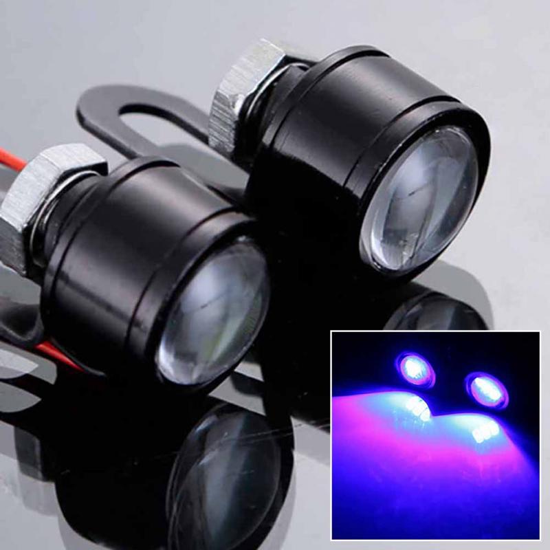 2pcs motorcycle motorbike mirror decorative LED light Eagle Eye Warming Strobe Flash Lamp