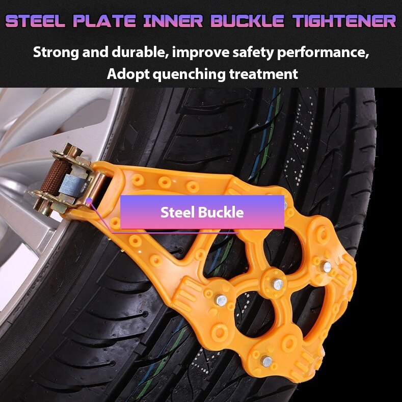 Car Snow Chains Widened Tire Safety TPU Wheel Chains For Winter Auto Car Mud Tyres Wheels Anti-Skid Autocross Outdoor 1/4/8Pcs