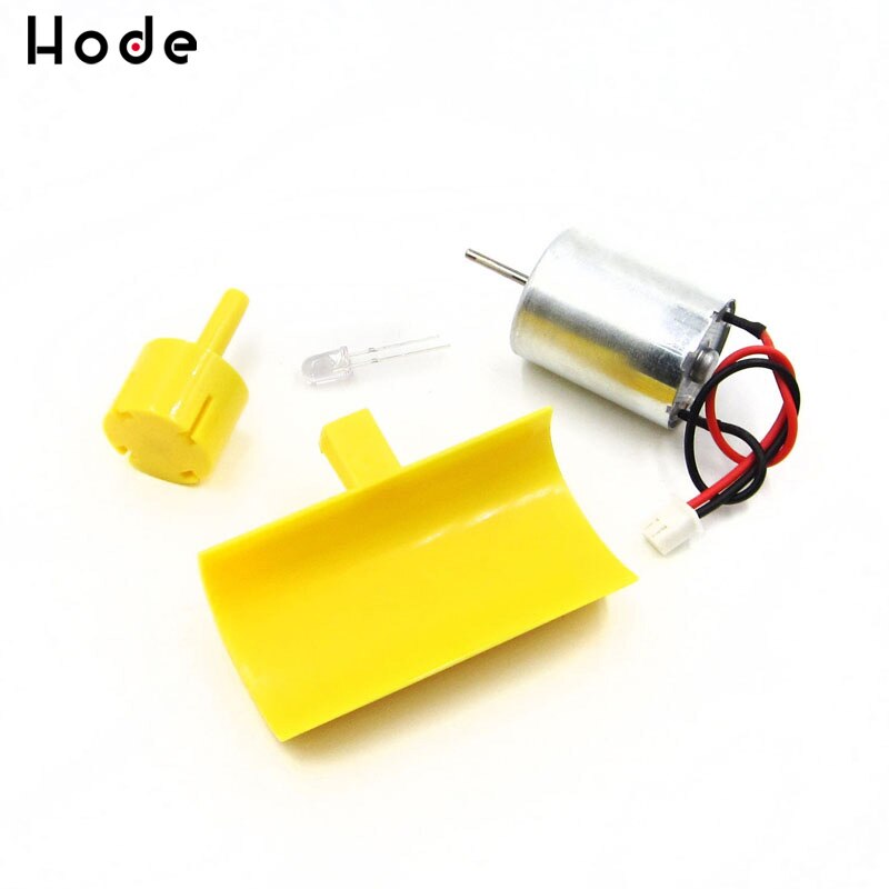 DC Micro Motor Small LED lights Vertical Axis Wind Turbine Generator Blades