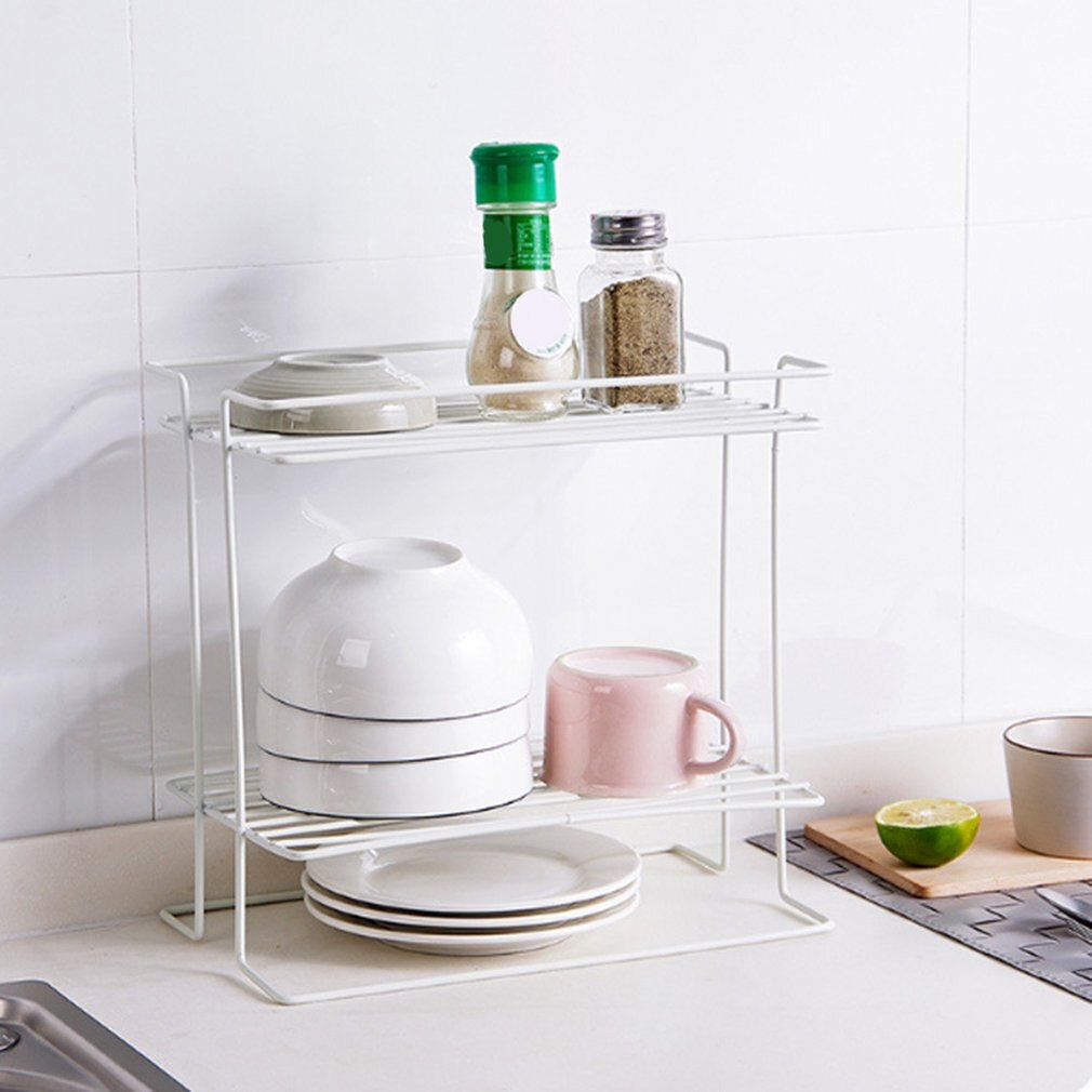 Cocina de doble cara encimera de hierro forjado estante de especias Almacenamiento de condimento suministros de estantería de cocina estante de suelo hogar