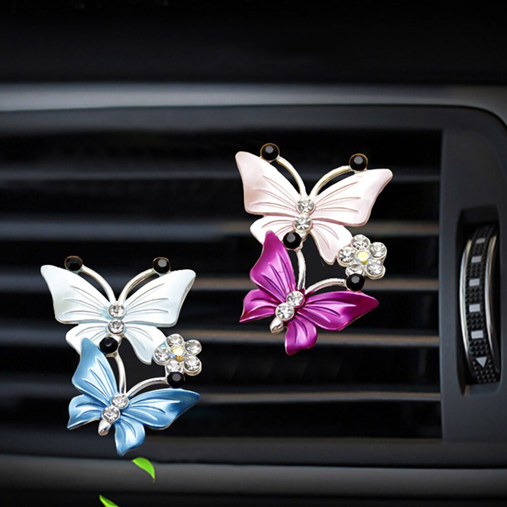 Butterfly Air Freshener Clip Car Perfume Decoration Fragrance Natural Smell Auto Accessories Air Conditioner Outlet Vent Clip