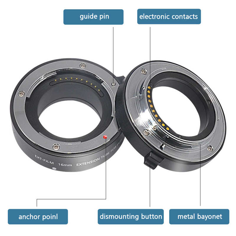 Bague d&#39;adaptation pour Fuji Fujifilm XT30 XT3 XT4 XE4 XPRO3 XT20 MCEX-11, ensemble de tubes d&#39;extension Macro autofocus MCEX-16 X-E4 X