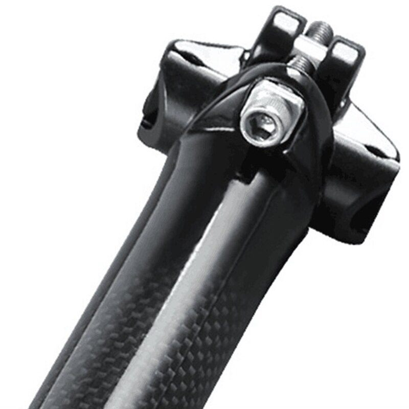 Carbon Seatpost 31.6mm Matte 3K Carbon Fiber MTB/Road Bicycles Carbon Fiber Seat Post Light Seat Tube-31.6 x 400mm