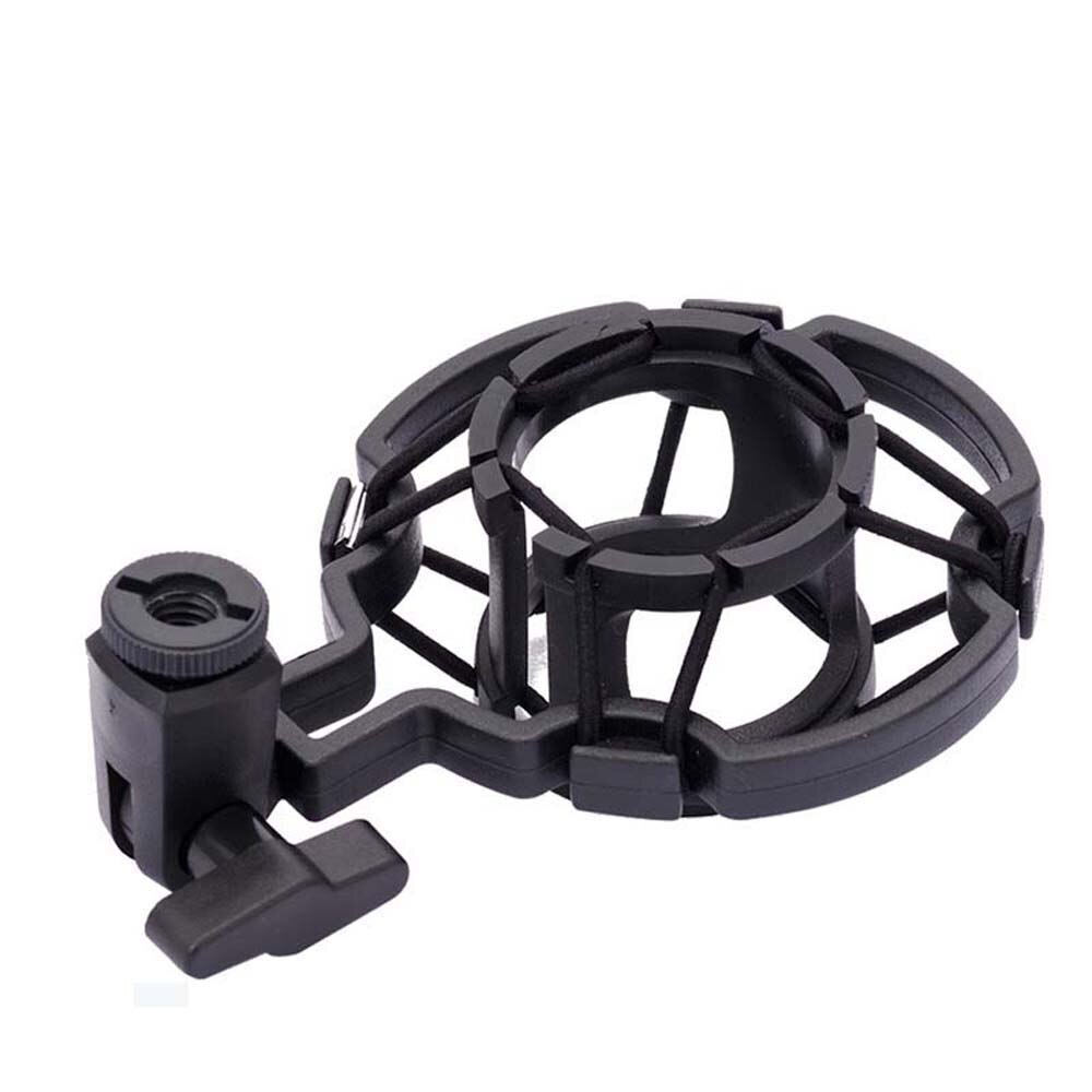 Universal Condenser Microphone Mic Shock Mount Holder Studio Recording Bracket For Large Diaphram Mic Clip Black