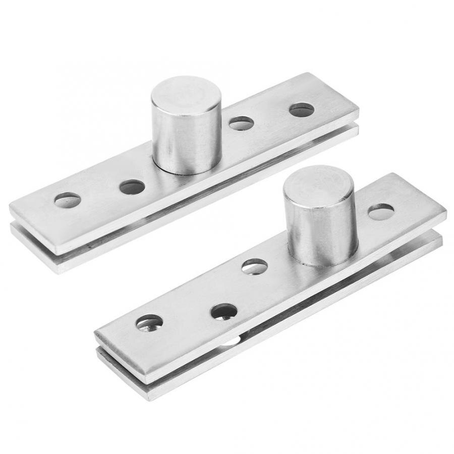 Door Hinge 2pcs 360 Degree Rotary Pivot Hinge Stainless Steel Rotating Door Hinge 75mm Long Glass Shower Doors Hinges