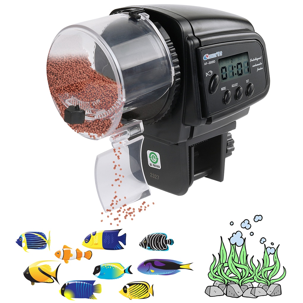 Getimede Automatische Fish Feeder Digitale Lcd Automatische Aquarium Tank Auto Fish Feeder Voedsel Timer Vis Huisdier Voeden Dispenser