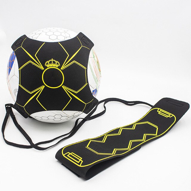 Soccer Football Ball Kick Solo Trainer Juggle Bags Practice Training Equipment Children Auxiliary Circling Waist Belt: Black